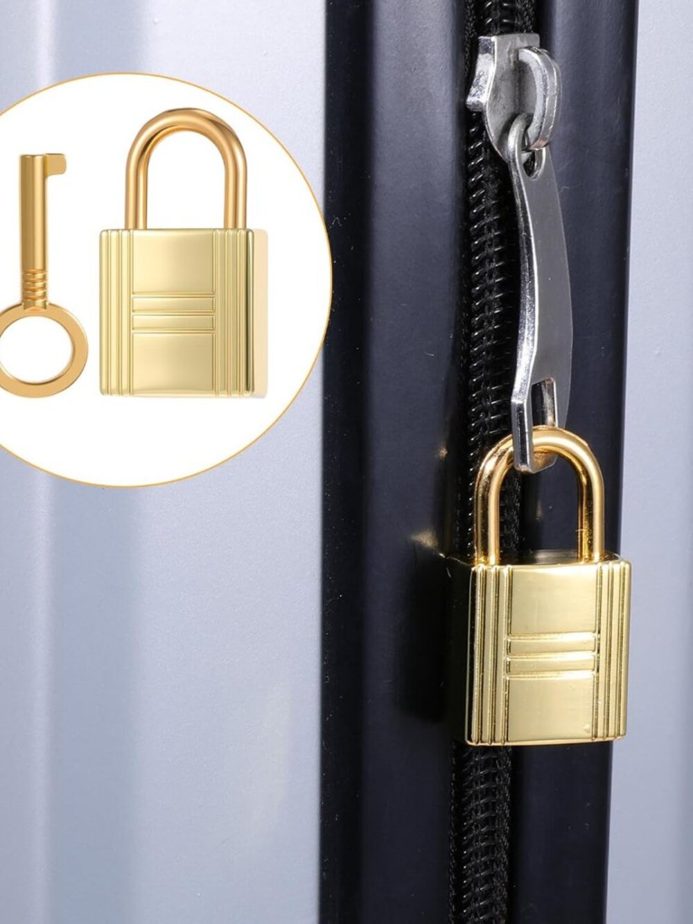 PADLOCK MINI IN GOLDTONE WITH KEY